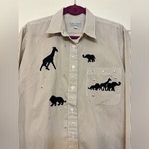 Vintage Las Olas safari shirt size Small